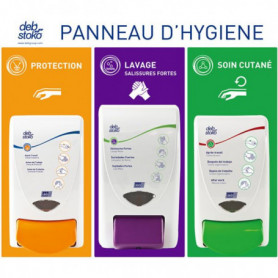 Panneau d'hygiène Industrie 3 étapes