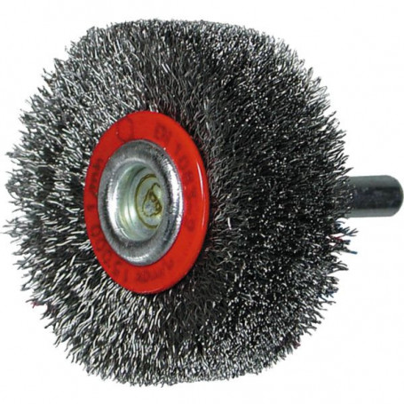 Brosse circulaire fil ondulé sur tige